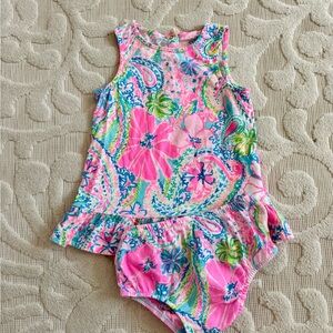 Lilly Pulitzer floral toddler girl floral Dress 12-18M